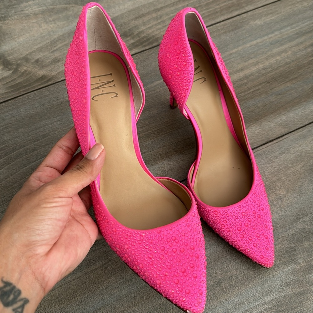 INC Kenjay pink heels size 7.5 - Picture 3 of 10